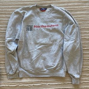Northeastern University gray crewneck sweatshirt